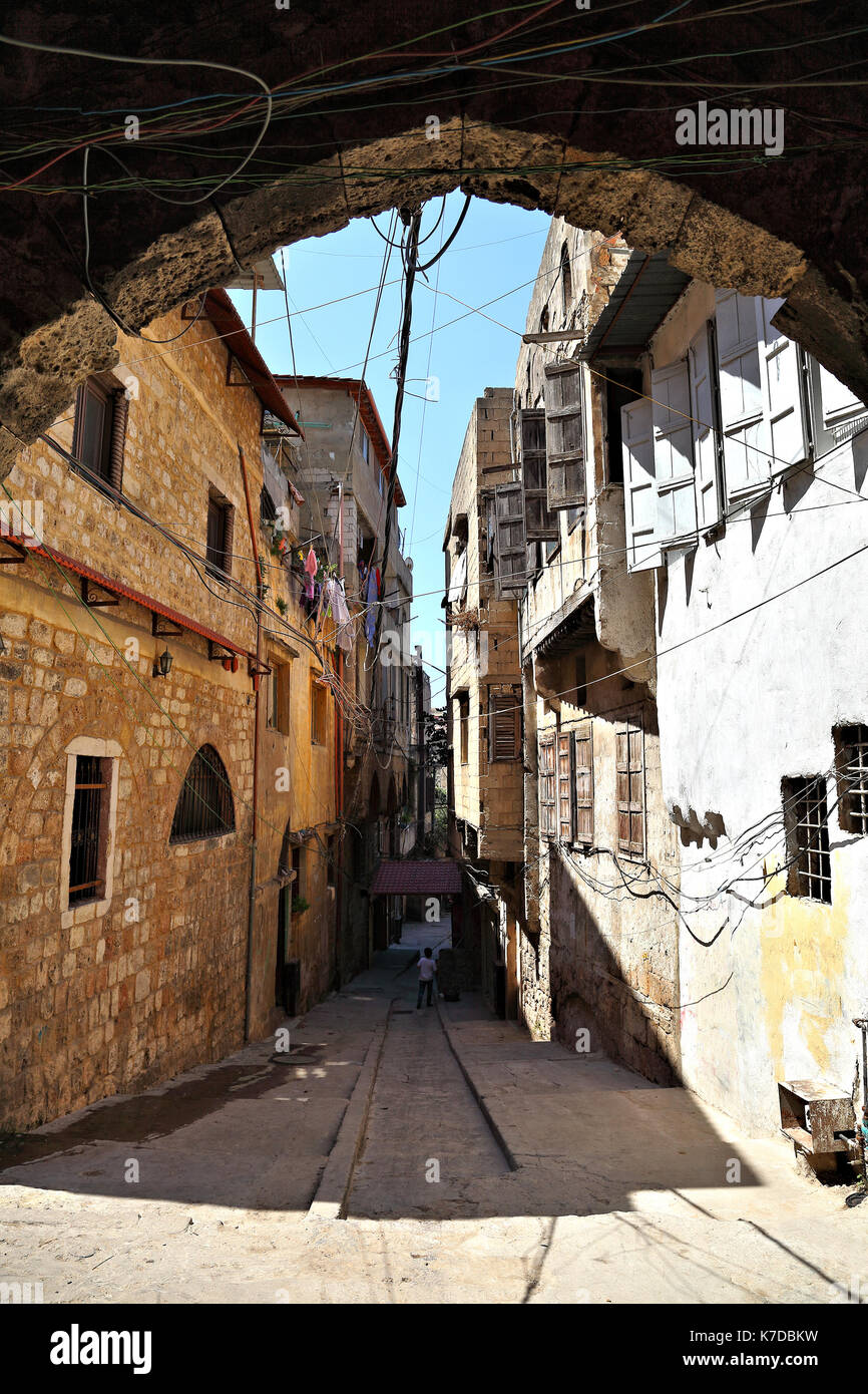 The streets of Old Tripoli souk area, Lebanon Stock Photo