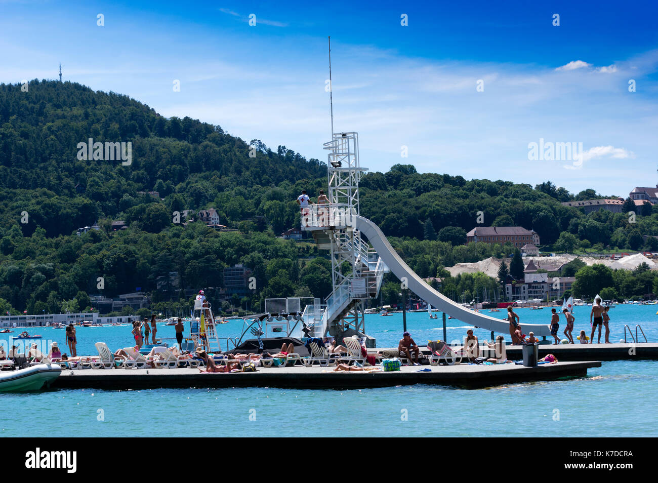 Pop Plage At Lake Annecy Stock Photo 159491342 Alamy