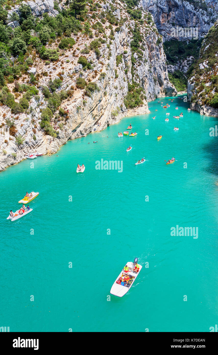 Lake of St.Croix, Lac de Sainte-Croix, Gorges du Verdon, Provence-Alpes-Cote d'Azur, Provence, France Stock Photo