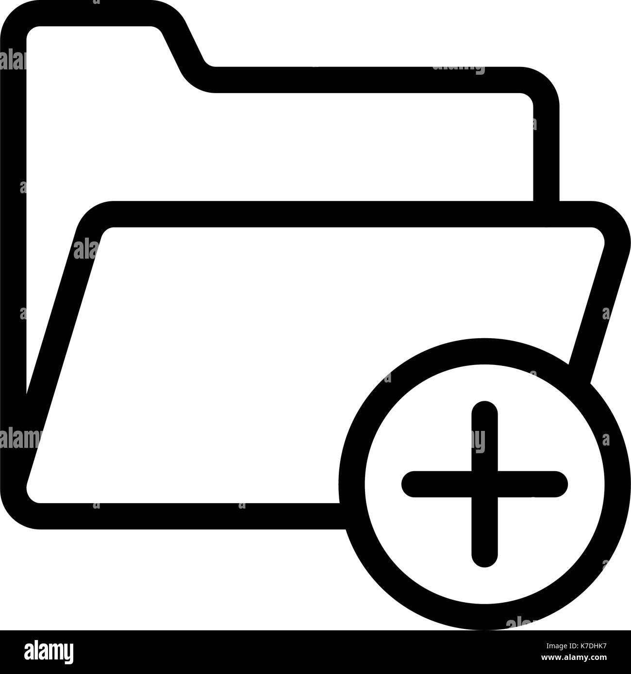 Add folder icon vector hi-res stock photography and images - Alamy