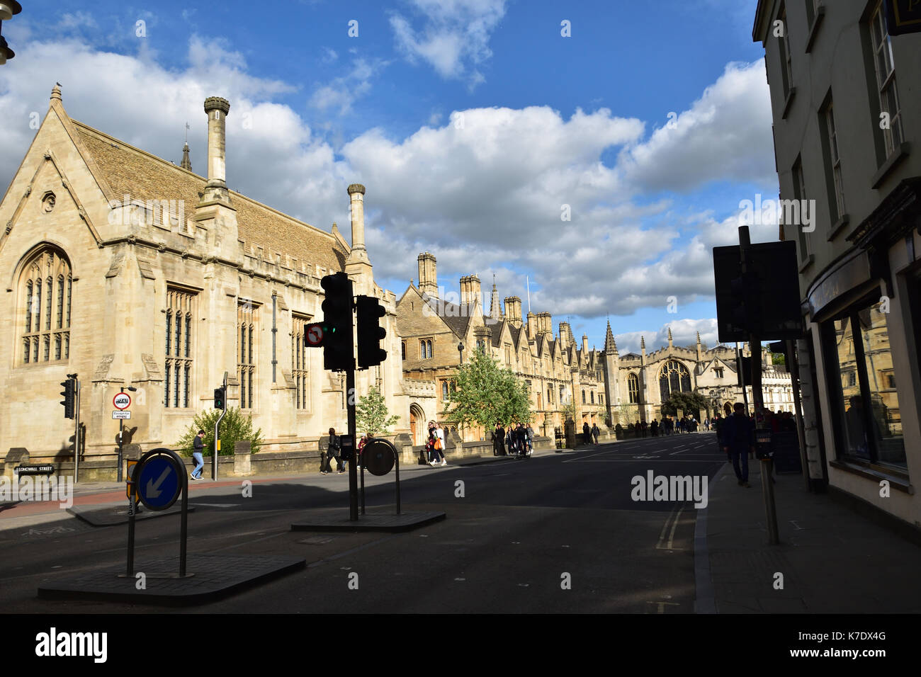 Stunning building architecture in the city of Oxford, in the Cotswolds, England. Stock Photo