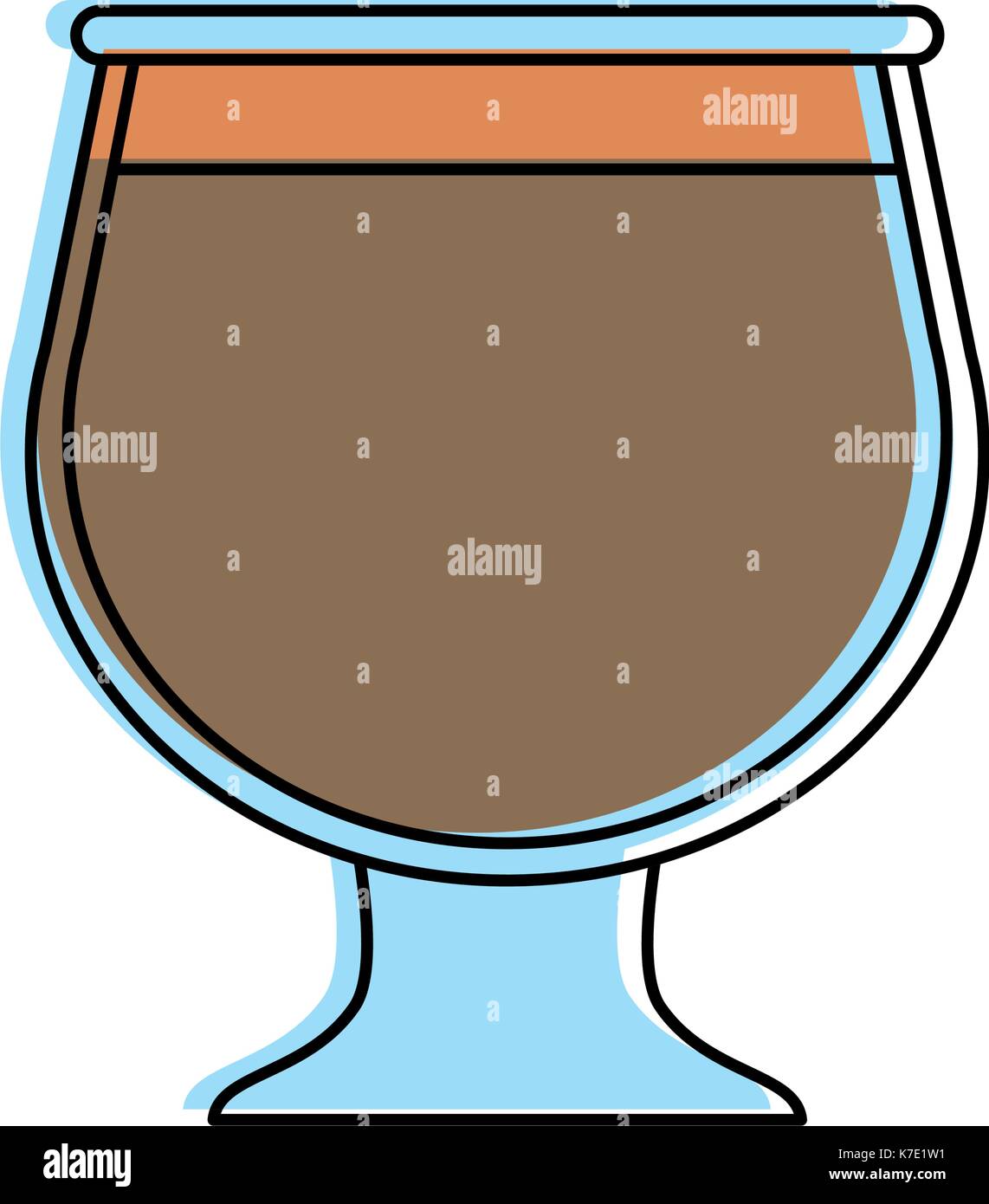 coffee beverage in glass cup icon image Stock Vector Image & Art - Alamy