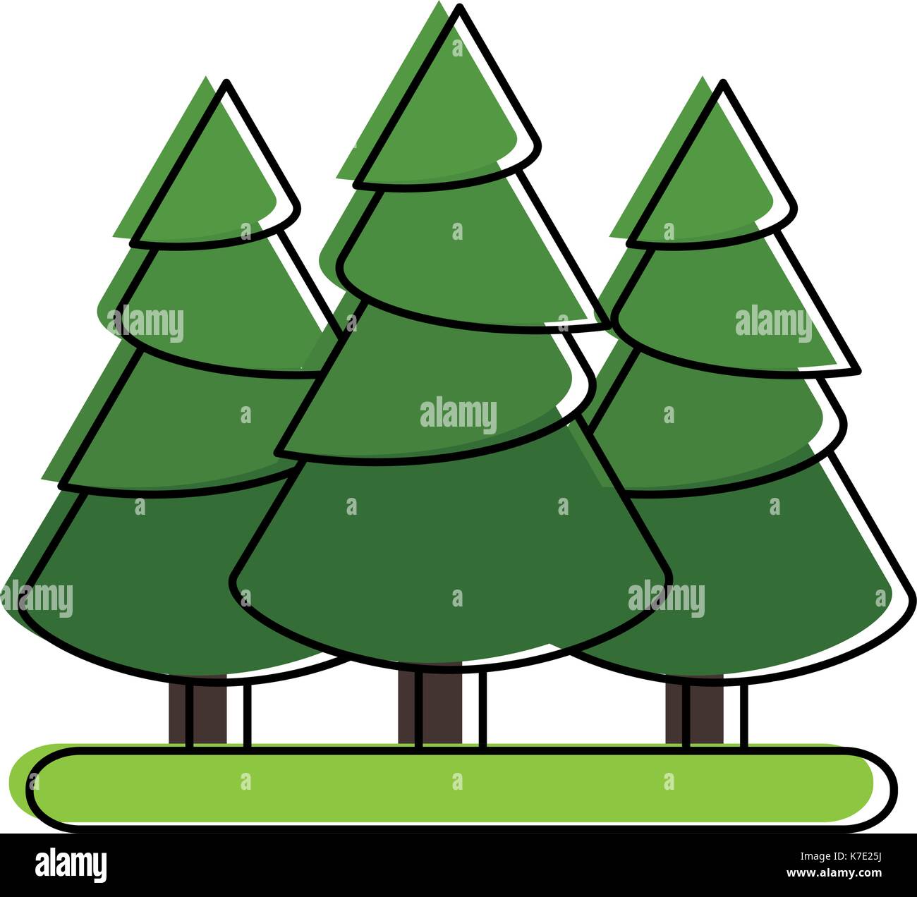 pine tree forest icon image  Stock Vector