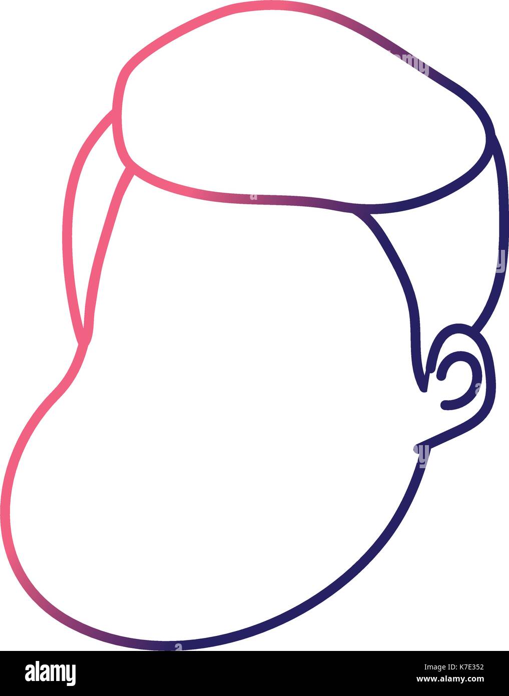 line avatar man face with hairstyle design Stock Vector Image & Art - Alamy
