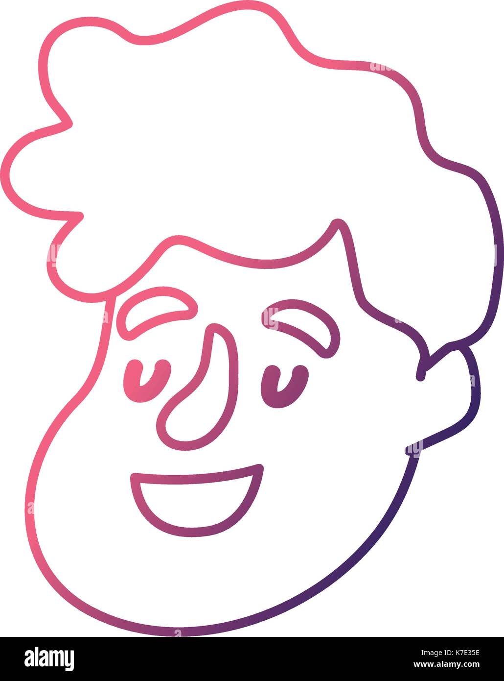 line avatar man face with hairstyle design Stock Vector Image & Art - Alamy