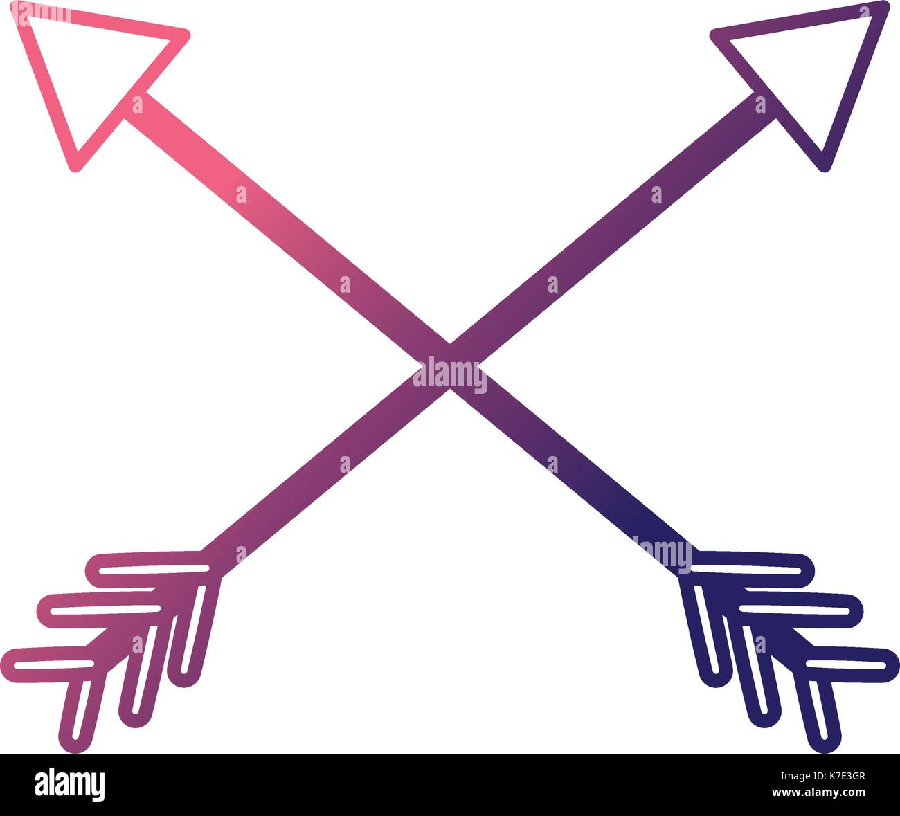 line arrows in cross with pointer design Stock Vector Image & Art - Alamy