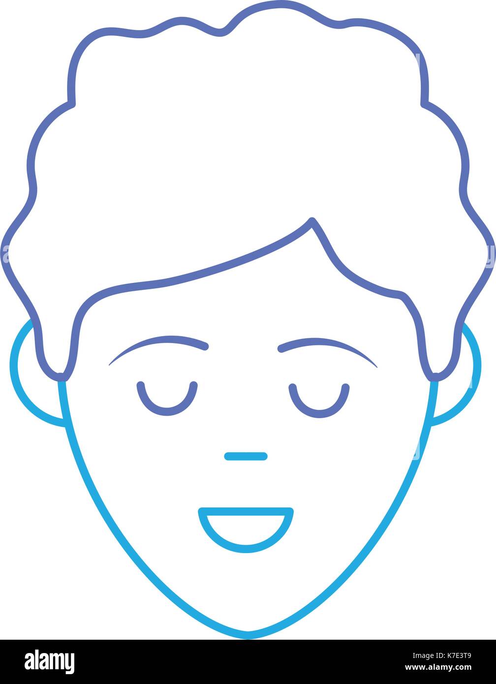 line avatar man face with haistyle design Stock Vector Image & Art - Alamy