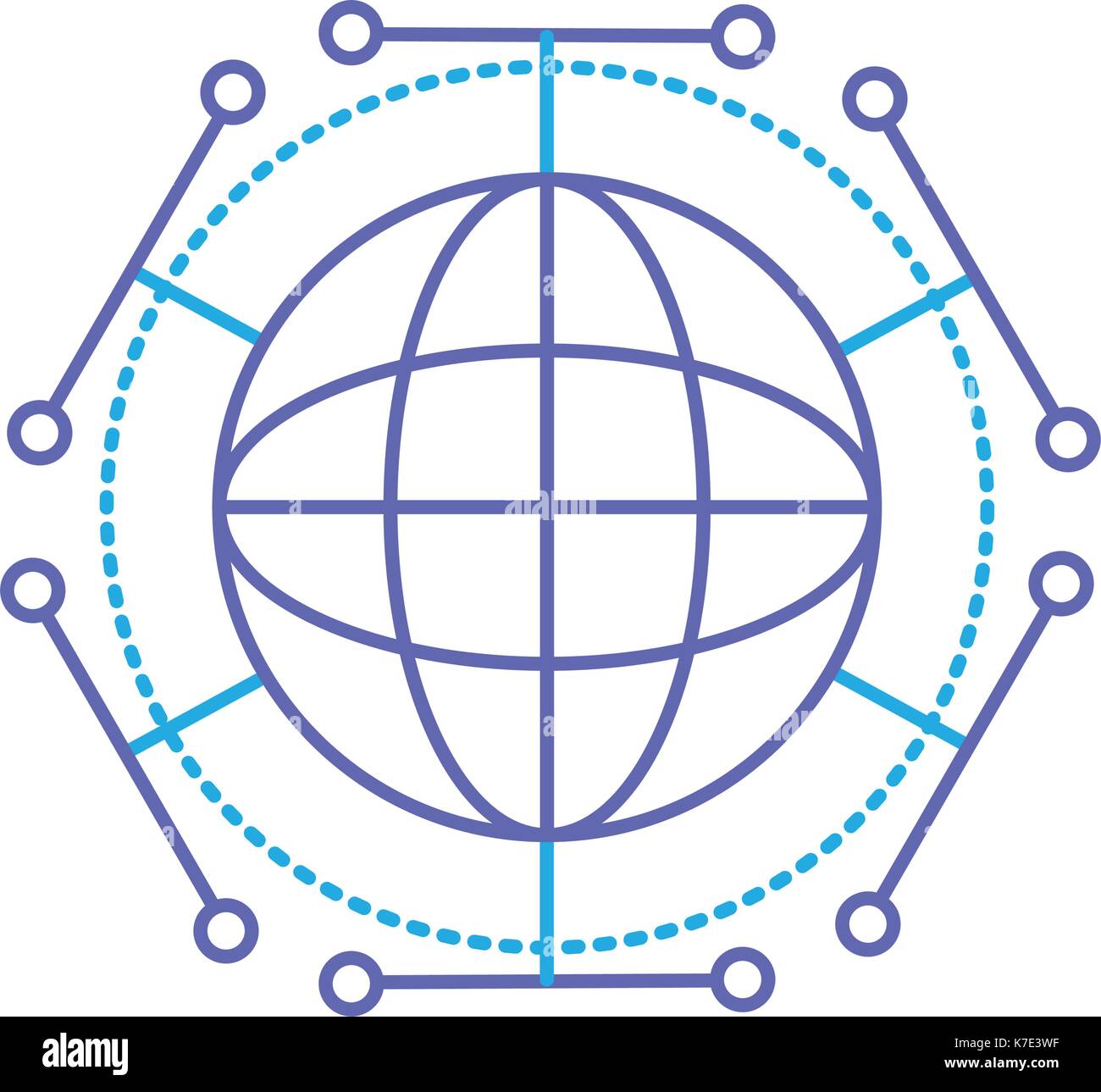 line global digital technology data connection Stock Vector Image & Art ...
