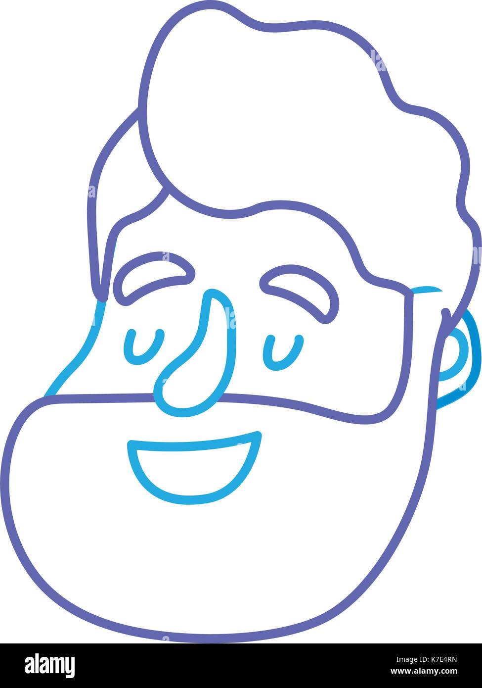 line avatar man face with hairstyle design Stock Vector Image & Art - Alamy