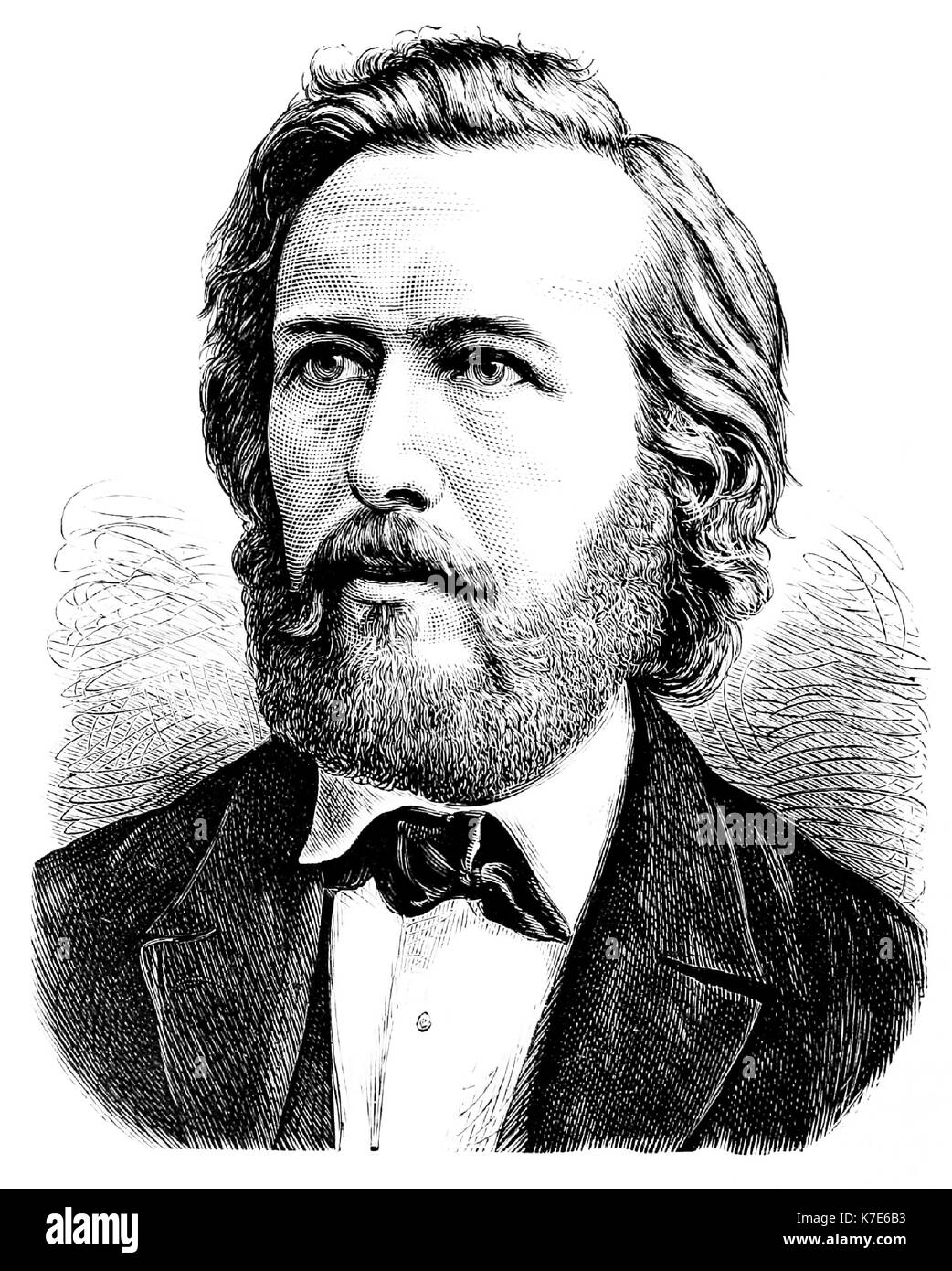 ERNST HAECKEL (1834-1919) German biologist in 1860 Stock Photo