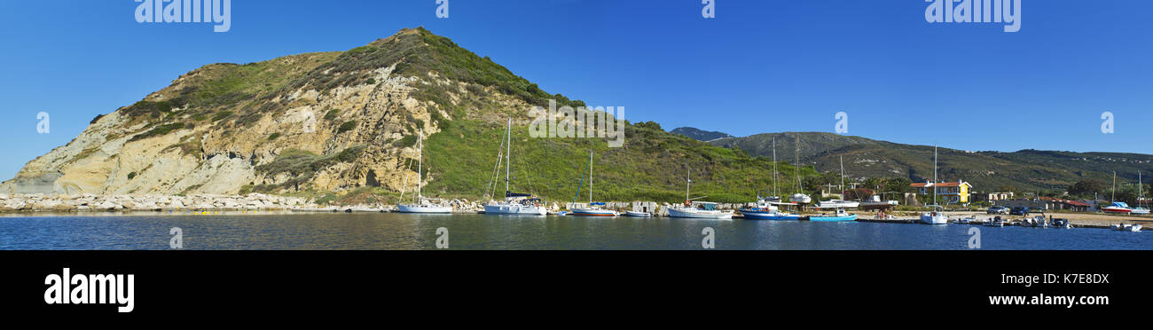 Ketelios harbour in Kefalonia,Greece Stock Photo
