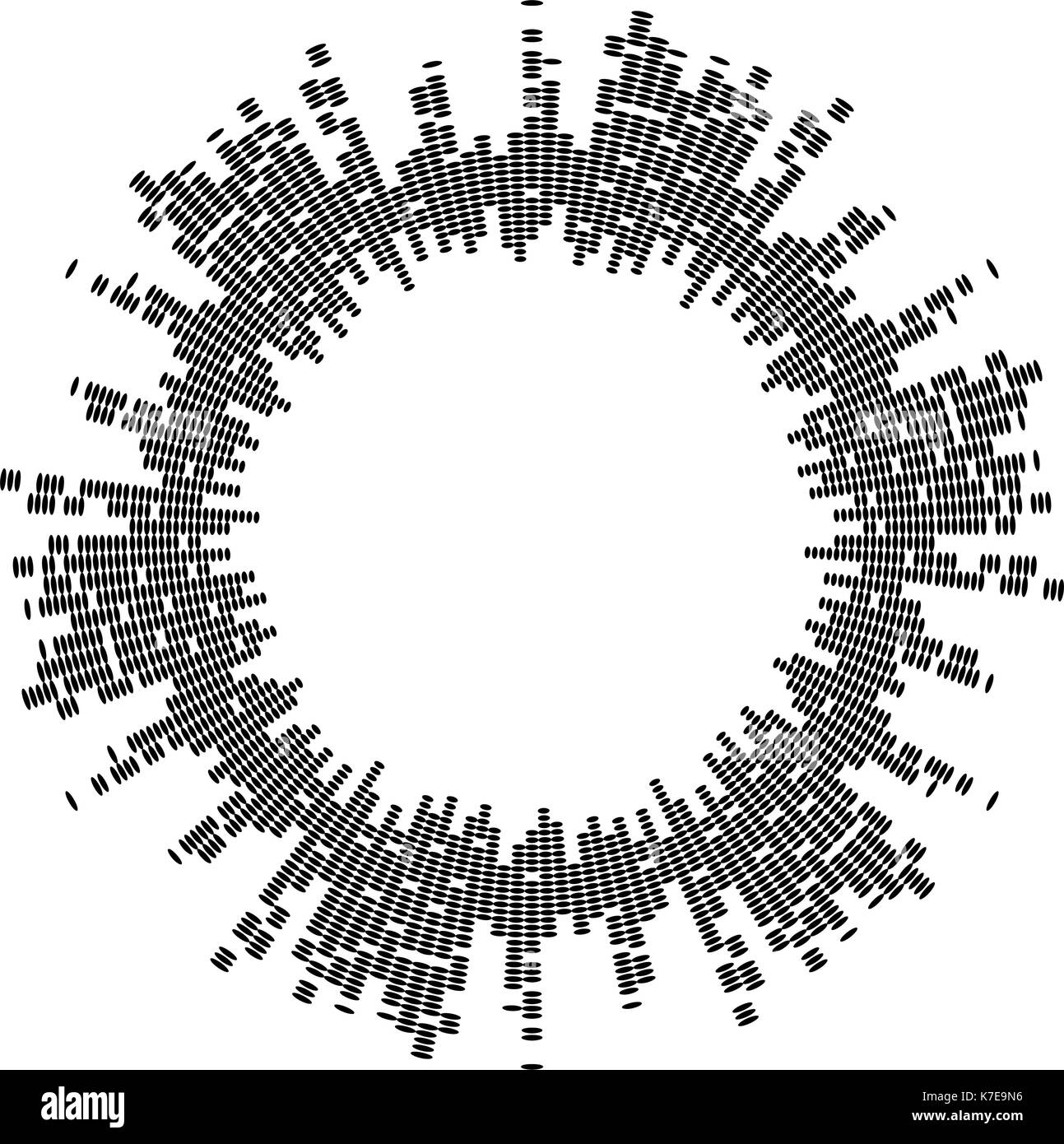 equalizer music sound wave circle vector symbol icon design. Beautiful