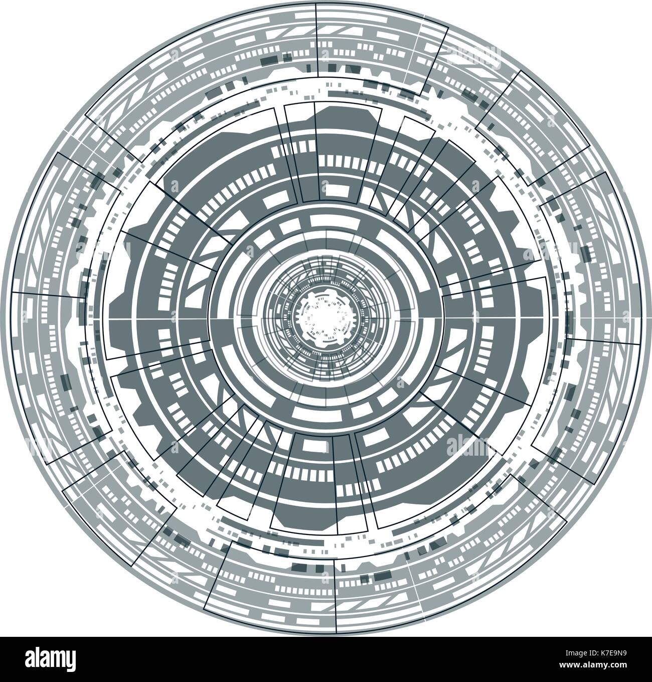 technology circle vector symbol icon design. Beautiful illustration ...