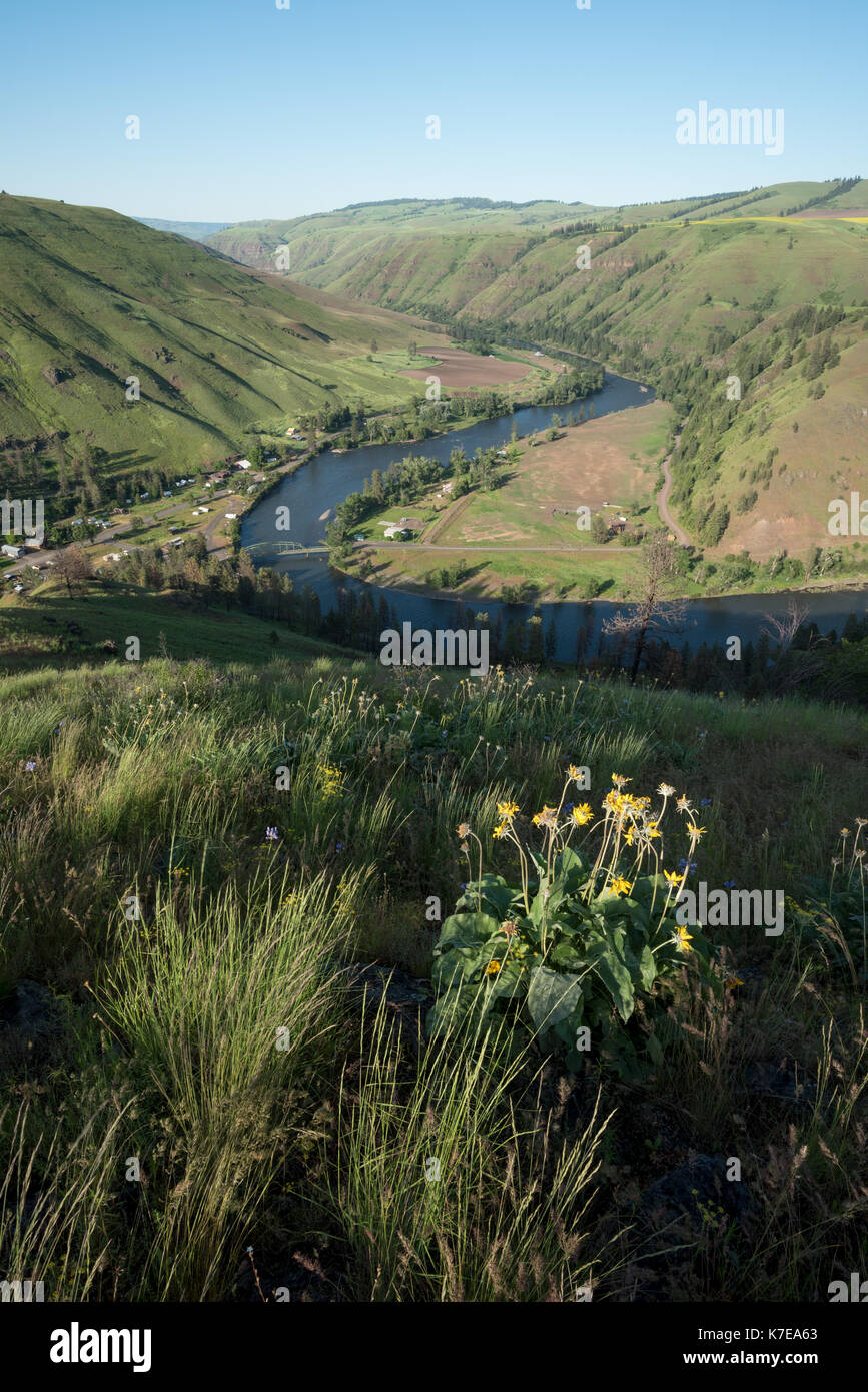 The small community of Troy on the Grande Ronde River in Northeast