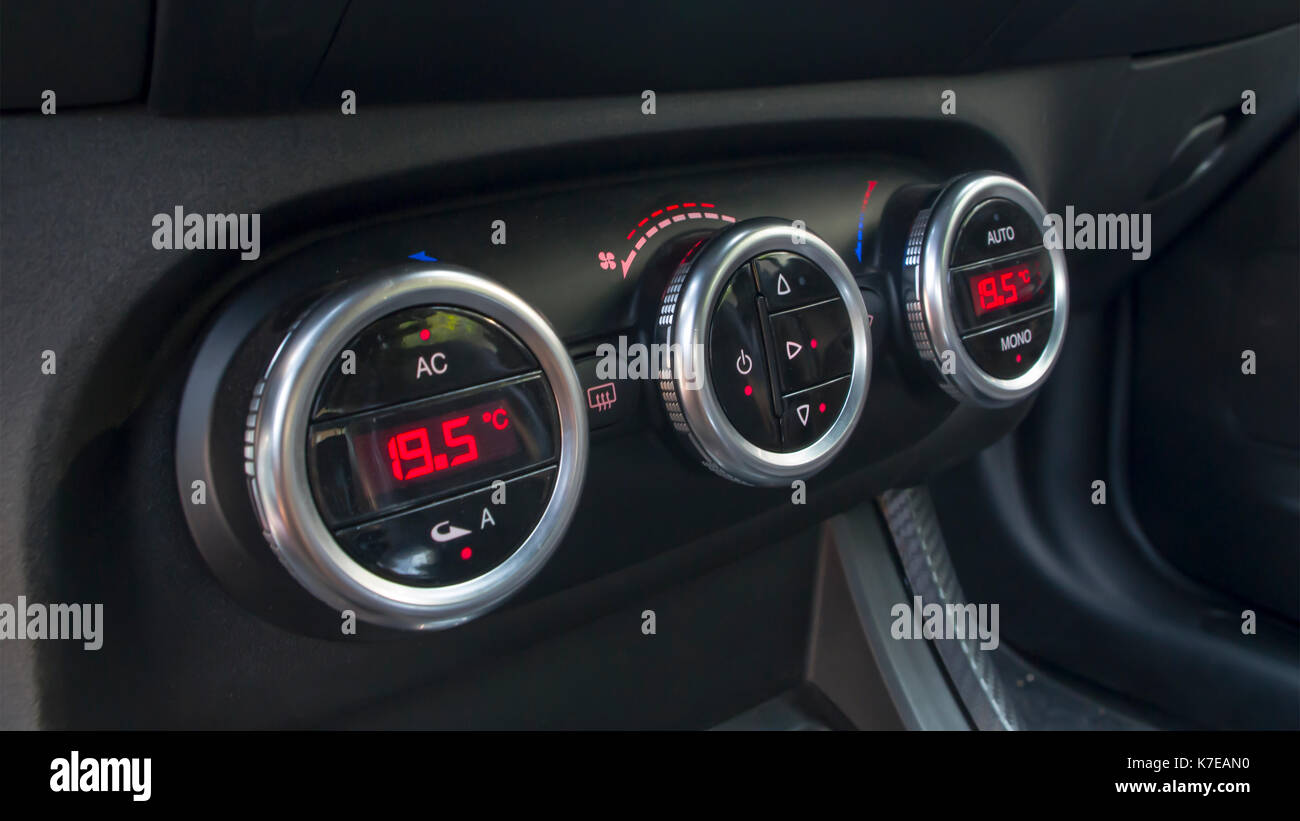 Dual zone air conditioning system and buttons Stock Photo Alamy