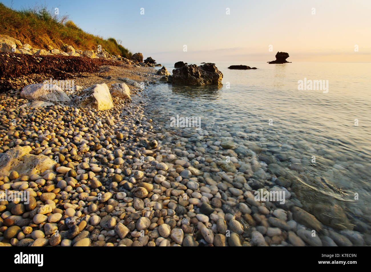 Limenia Beach near Poros,Kefalonia,Greece Stock Photo