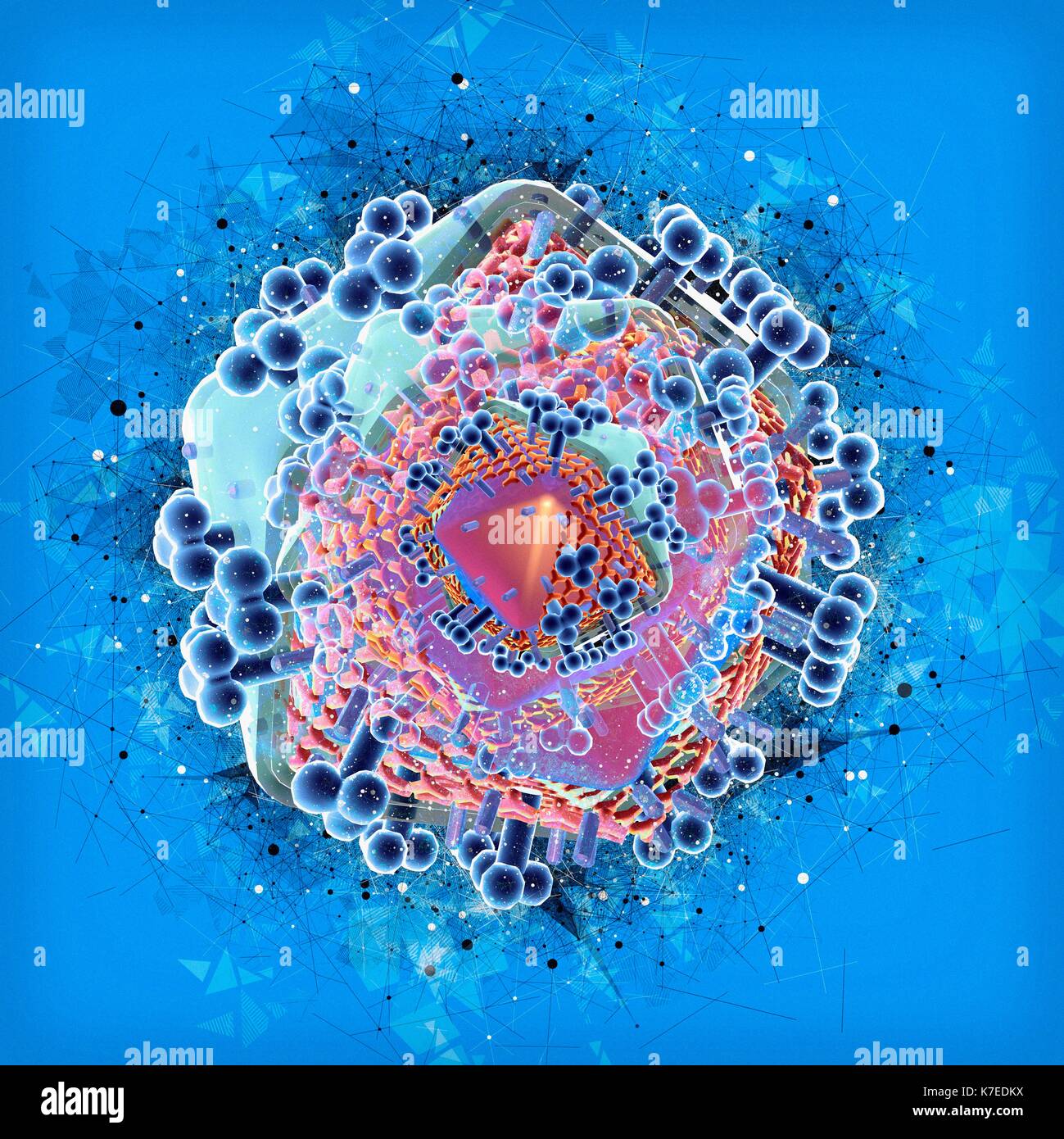 HIV virus, illustration Stock Photo - Alamy