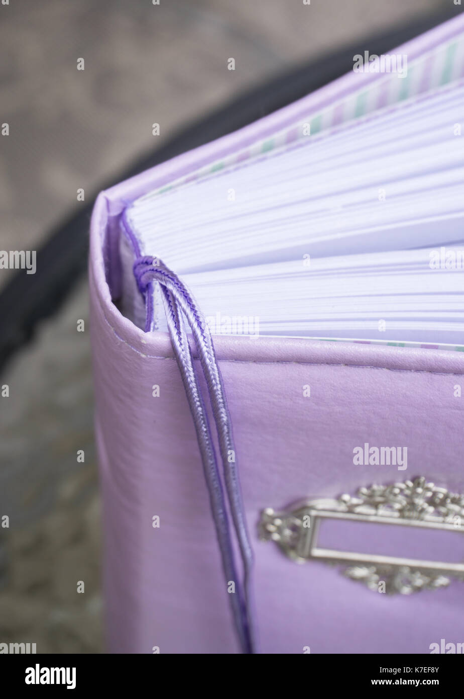 Handmade violet personal planner, notebook with stitched cover ...