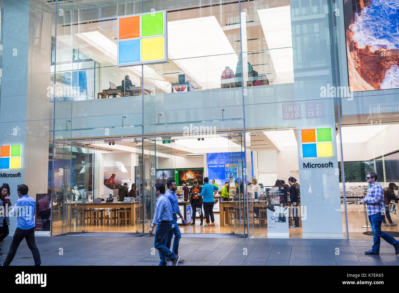 Microsoft flagship retail store for technology items and computers