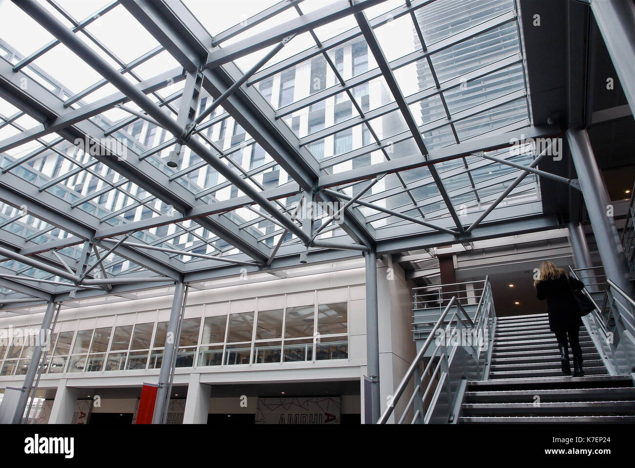 Brand new Catholic University, settled in former Prison Saint-Paul, Lyon, France Stock Photo