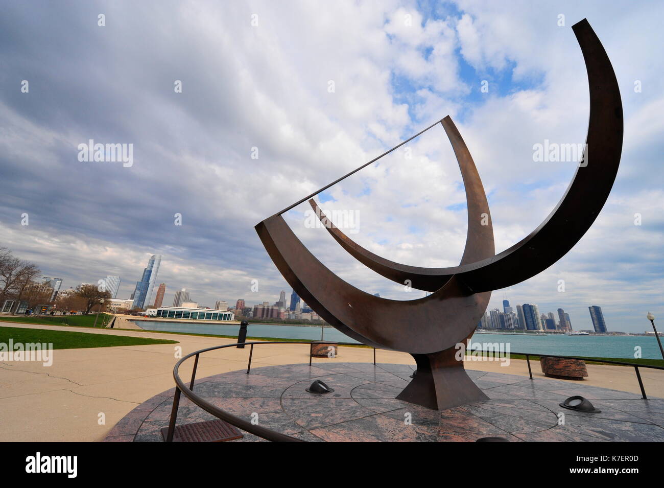 Sundial during midday cloudy day Stock Photo Alamy