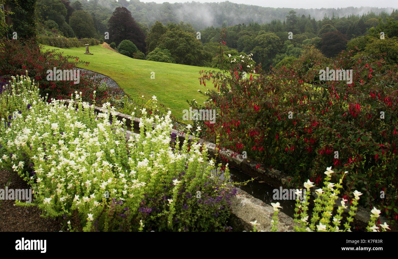 Hotel Endsleigh gardens were designed by Humphry Repton Stock Photo