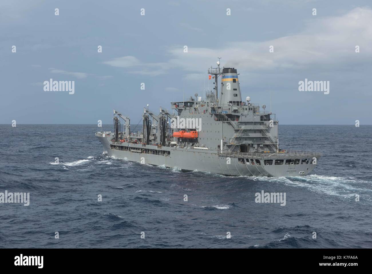 Military Sealift Command’s fleet replenishment oiler, USNS John ...
