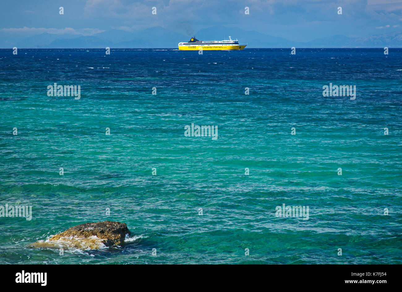Limenia Beach near Poros,Kefalonia,Greece Stock Photo
