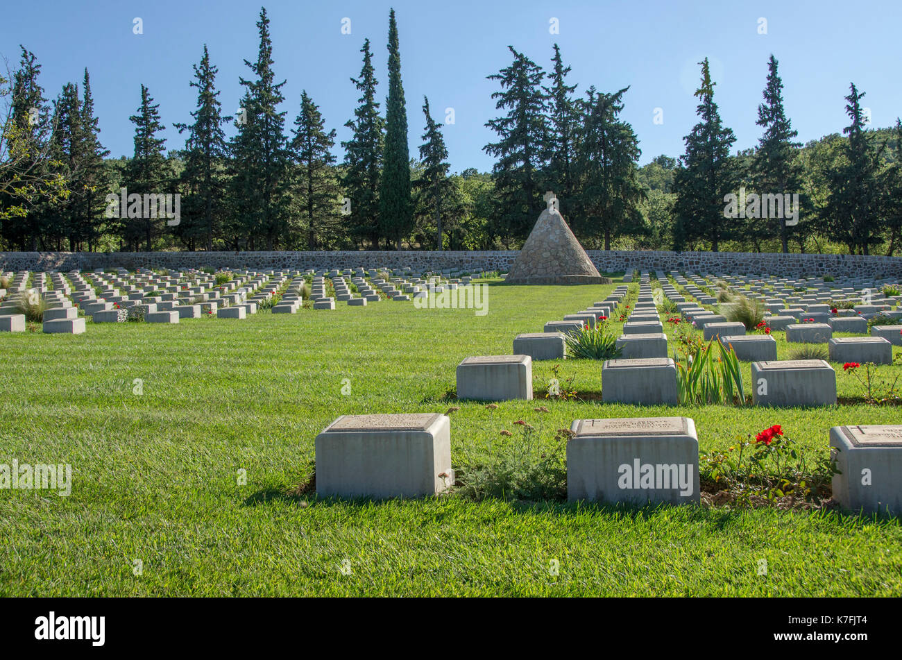 Doirani, Greece - WW1 Doiran Cemetery Stock Photo