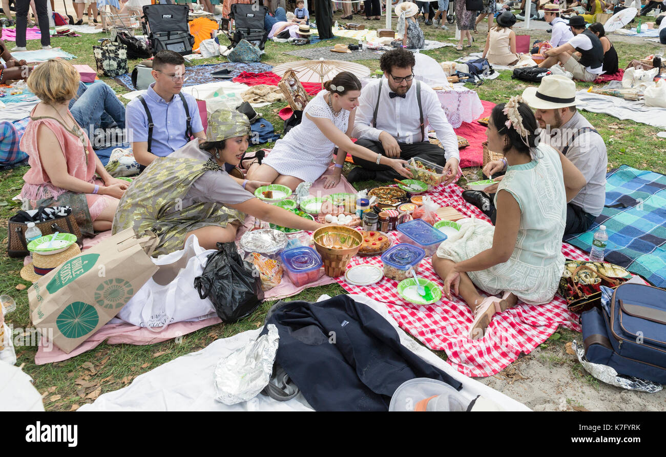 New York, NY USA - August 26, 2017: Atmosphere at Annual Jazz Age Lawn ...