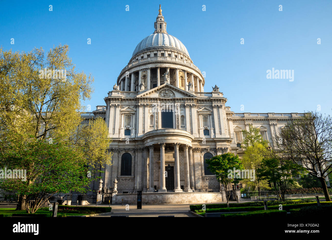 A view of southern entrance to St Paul's Cathedral in London, Great Britain Stock Photo