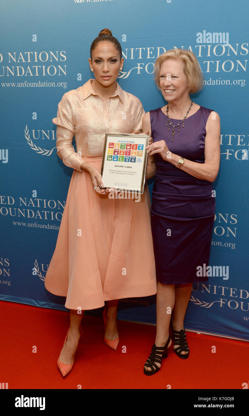 NEW YORK, NY - SEPTEMBER 25: Jennifer Lopez attends UN Foundation's
