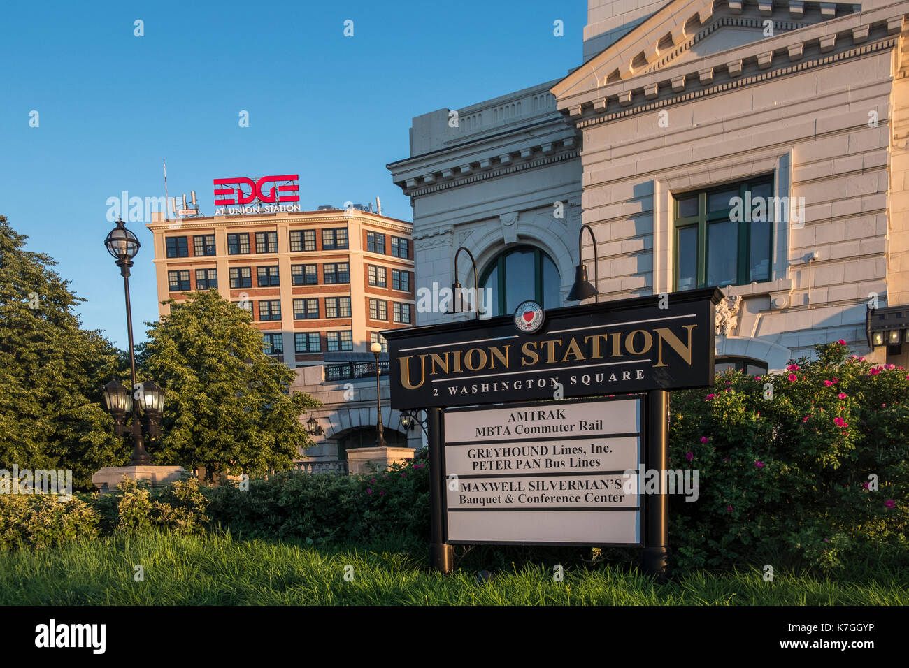 Union Station in Worcester, MA Stock Photo