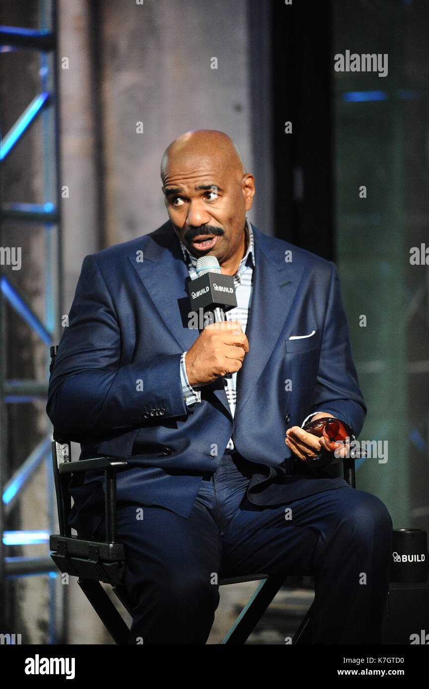 NEW YORK, NY - SEPTEMBER 4: TV personality, comedian, radio show host and best-selling author Steve Harvey pictured at the AOL's Build to discuss the upcoming season of ìSteve Harveyî in New York City, September 4 ,2015 Credit:Pluvious/MediaPunch Stock Photo