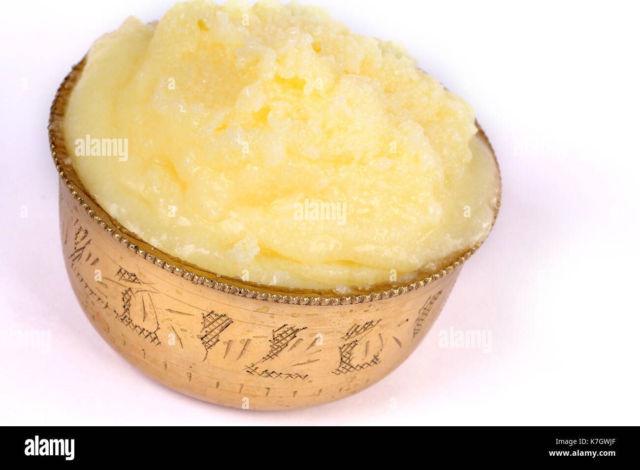 Desi ghee or clariified liquid butter, cooking oil, pure ghee Stock