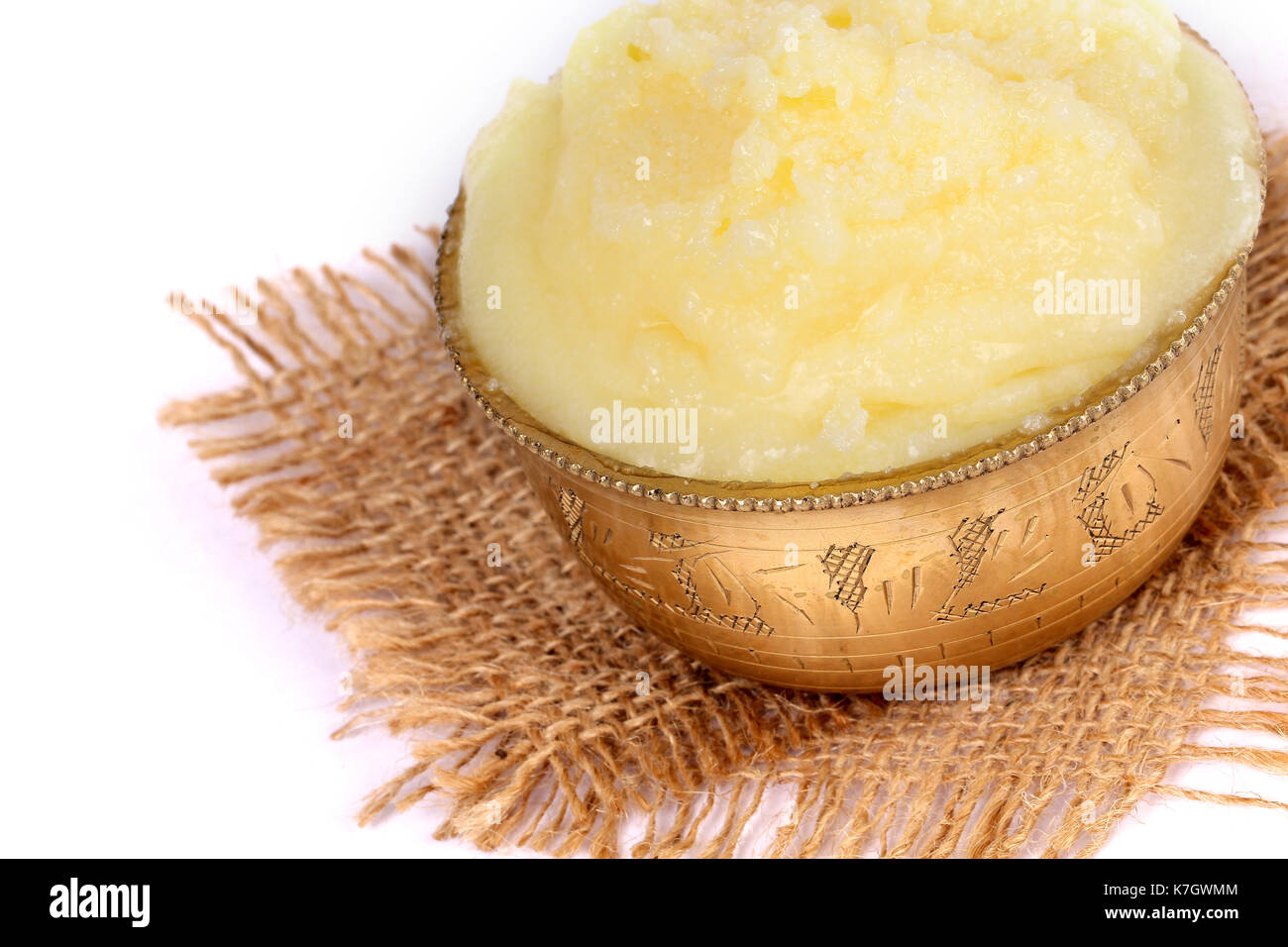 Desi ghee or clariified liquid butter, cooking oil, pure ghee Stock