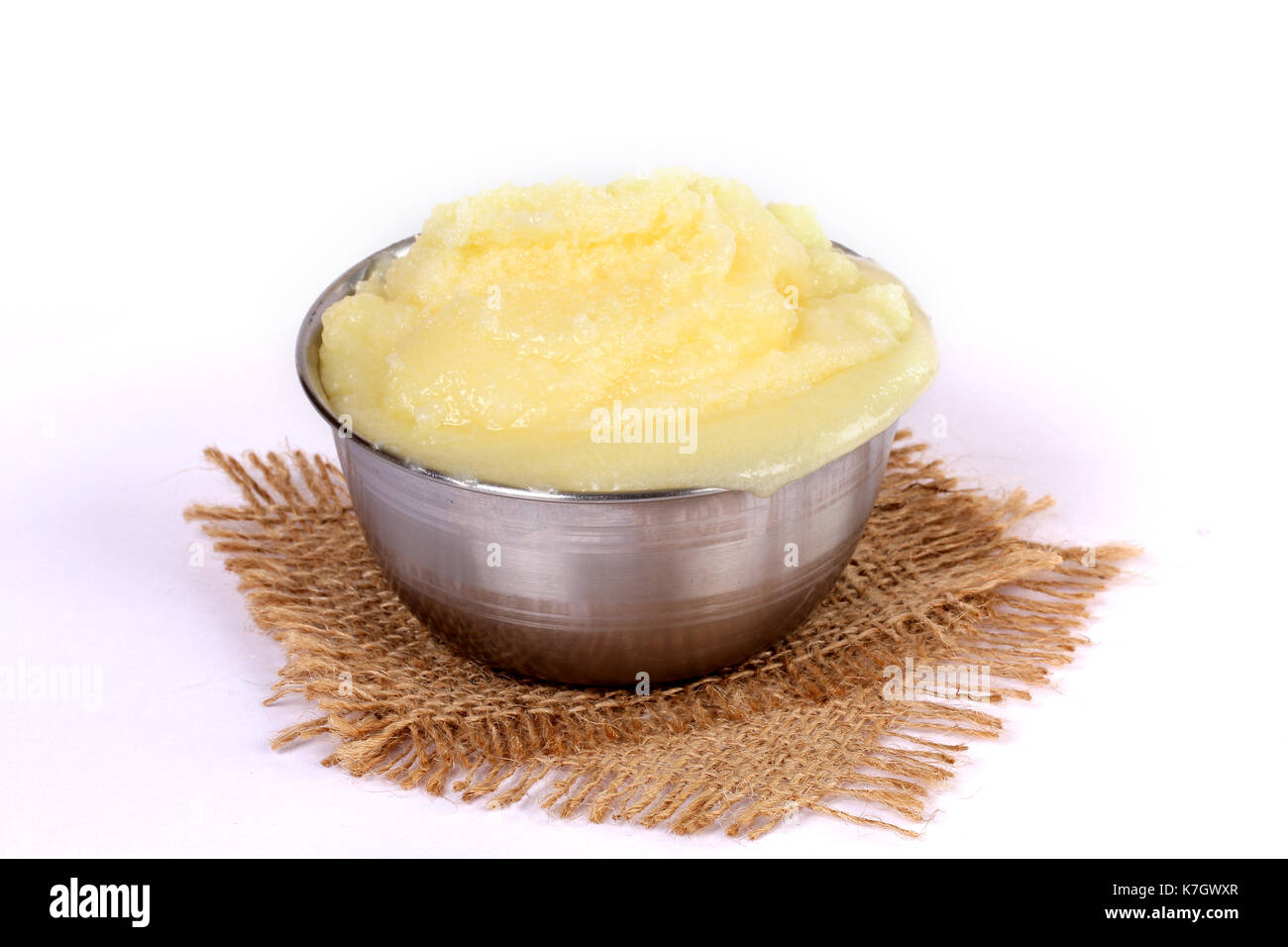 Desi ghee or clariified liquid butter, cooking oil, pure ghee Stock