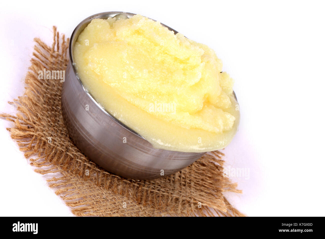 Desi ghee or clariified liquid butter, cooking oil, pure ghee Stock