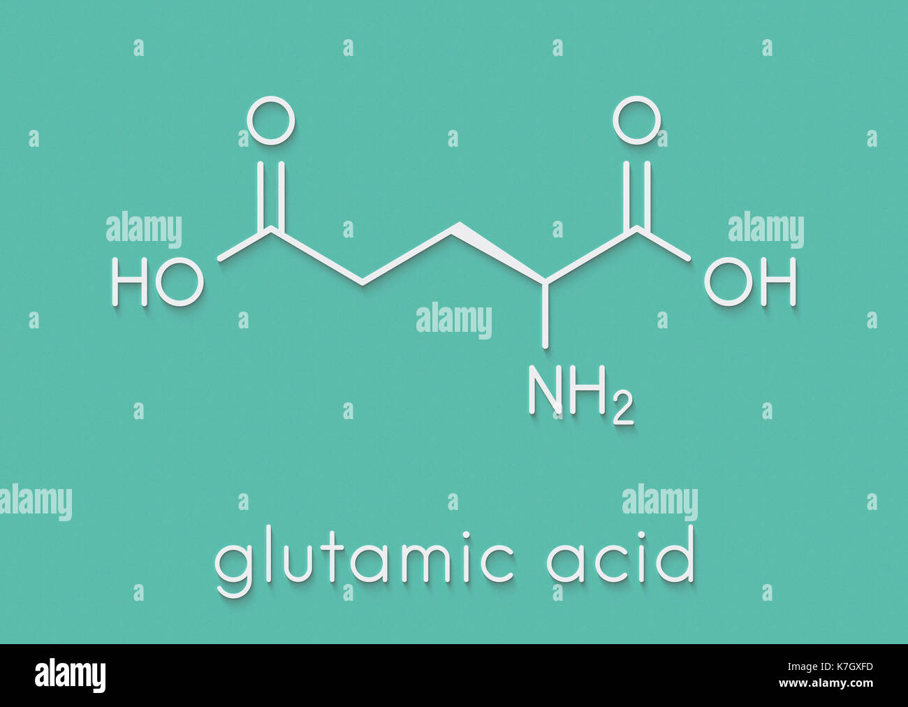 Chemistry chemical formula glutamate Banque d'images détourées - Alamy