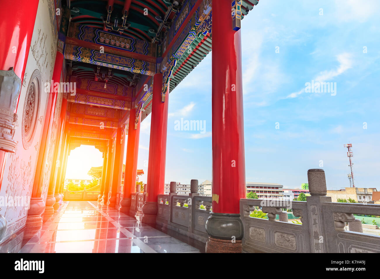 Most beautiful and detailed asian style Chinese Temple architecture