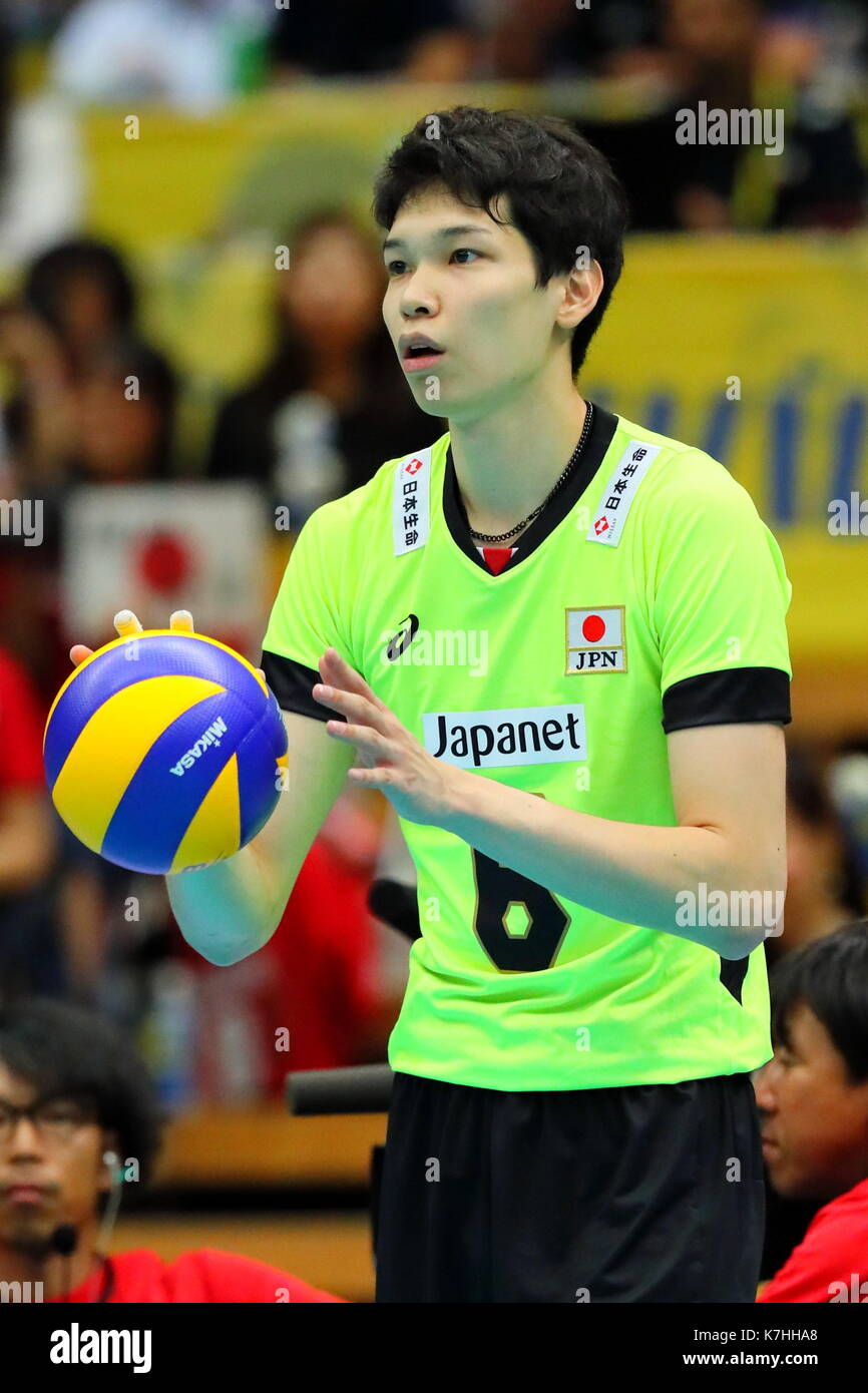 Osaka, Japan. 15th Sep, 2017. Akihiro Yamauchi (JPN) Volleyball : FIVB