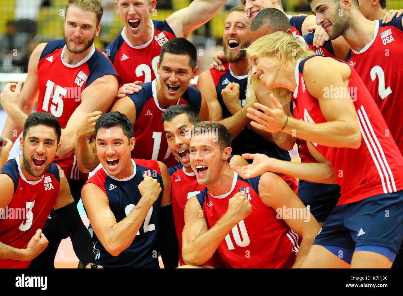 Osaka, Japan. 15th Sep, 2017. USA team group (USA) Volleyball FIVB