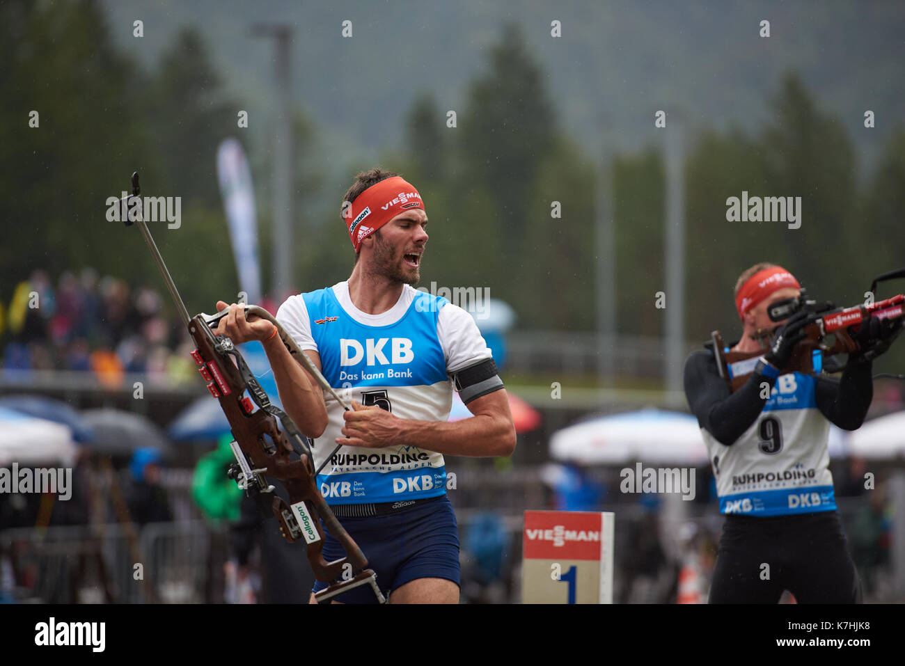 DORFER Matthias during the Mass start Biathlon, German Summer Championships, Massenstartwettkampf Männer 15 km, DEUTSCHE  BIATHLON MEISTERSCHAFT 2017 Stock Photo
