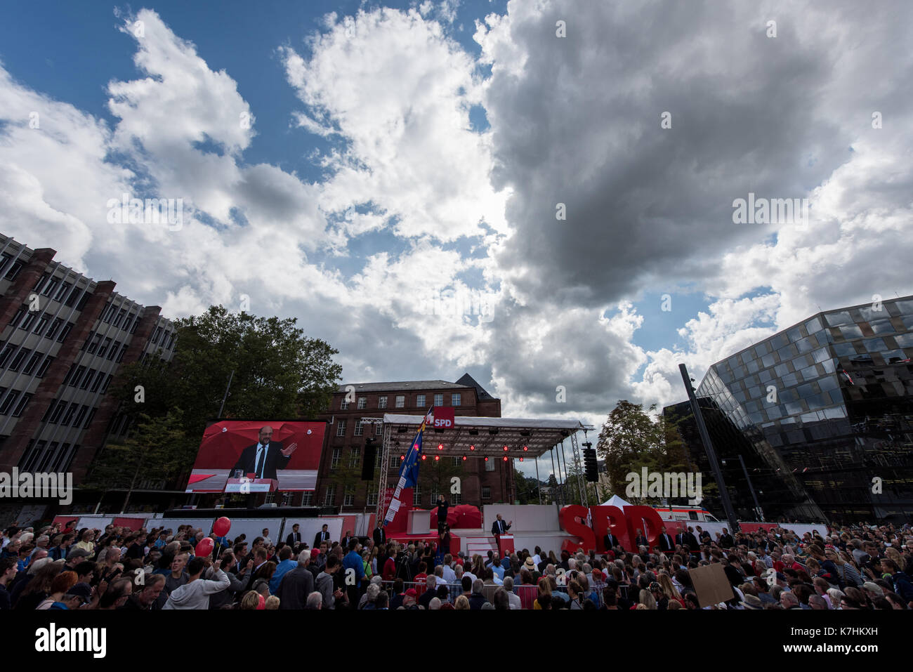 Freiburg, Germany. 16th Sep, 2017. Martin Schulz, the forerunner of the ...