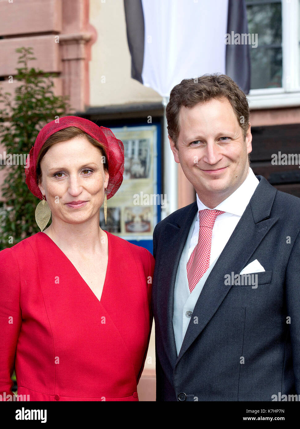 Amorbach, Germany. 16th Sep, 2017. Prince Georg Friedrich von Preussen & Princess Sophie von Preussen Marriage of Hereditary Prince Ferdinand of Leiningen and Princess Viktoria Luise von Preussen at the Fürstlichen Abteikirche in Amorbach, on September 16, 2017 Photo: Albert Nieboer/Netherlands OUT/Point De Vue Out - NO WIRE SERVICE - Photo: Albert Nieboer/RoyalPress/dpa/Alamy Live News Stock Photo