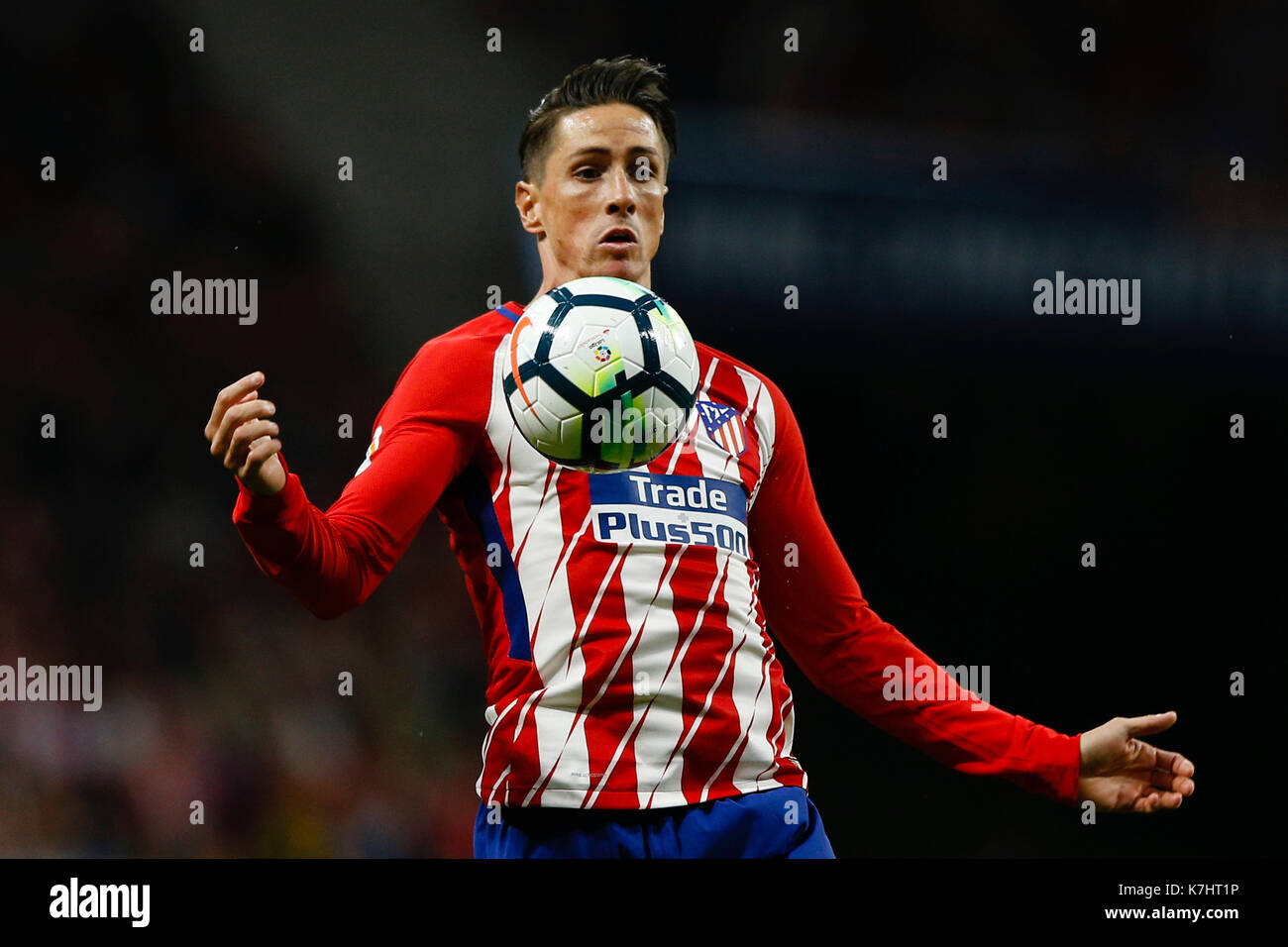 Fernando Torres (9) Atletico de Madrid's player.  La Liga between Atletico de Madrid vs Malaga CF at the Wanda Metropolitano stadium in Madrid, Spain, September 16, 2017 . Stock Photo
