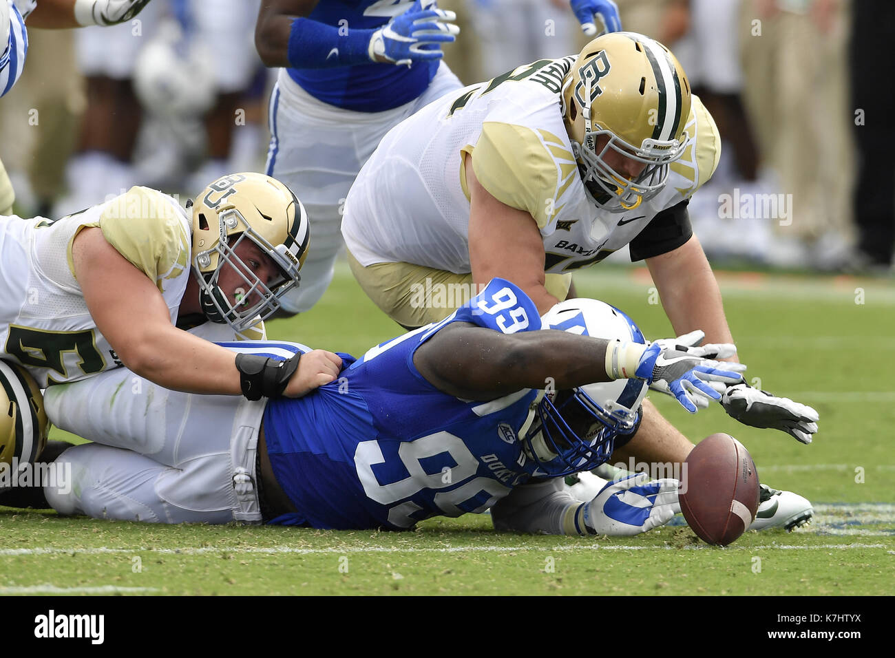 Durham, North Carolina, USA. 16th Sep, 2017. Mike Ramsay (99) of Duke ...