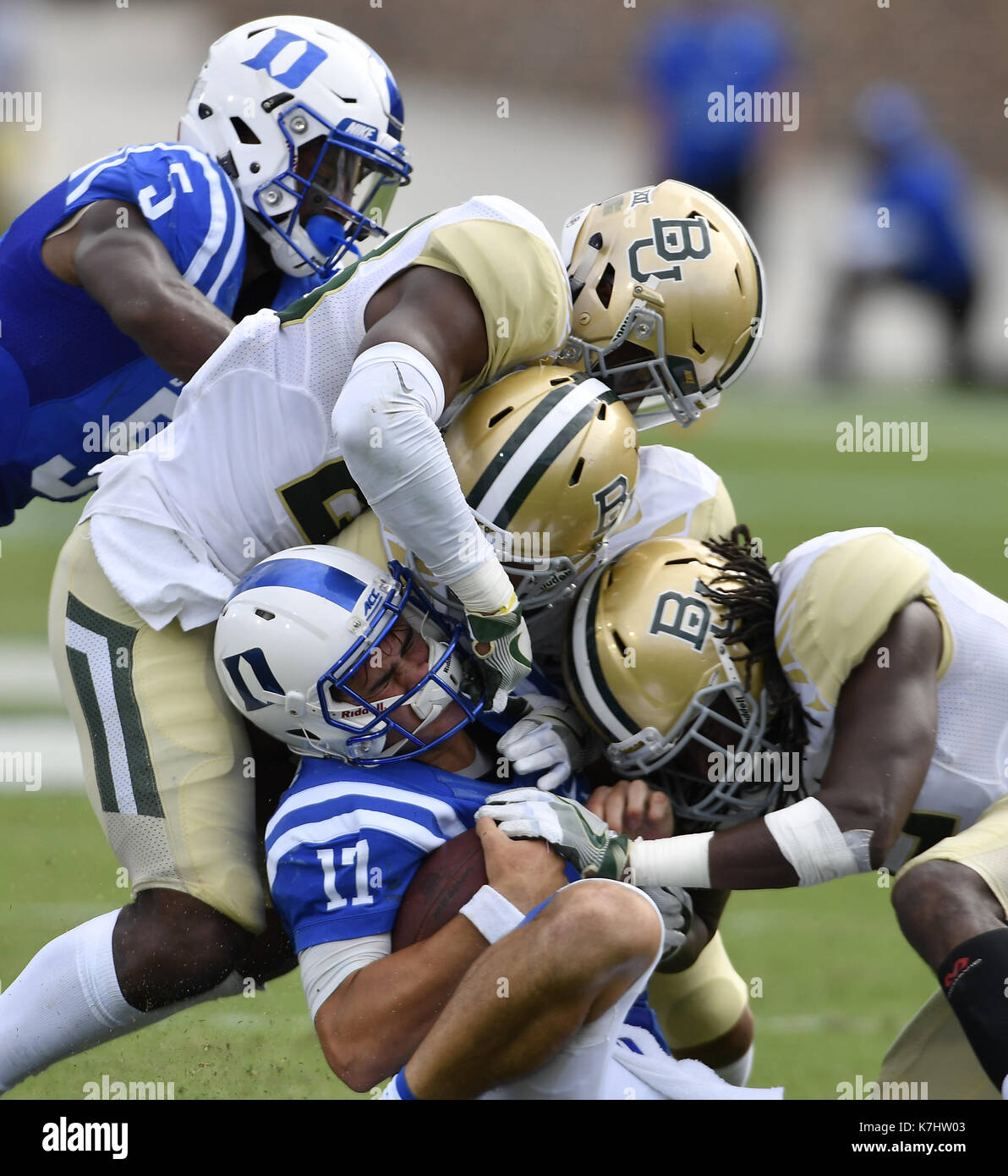 Durham, North Carolina, USA. 16th Sep, 2017. Daniel Jones (17) of Duke ...