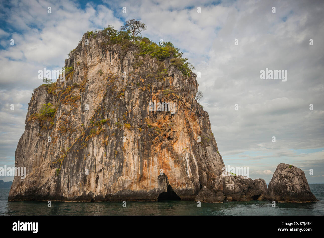 Islands around the Phang Nga Bay in the Andaman sea, Thailand. Stock Photo