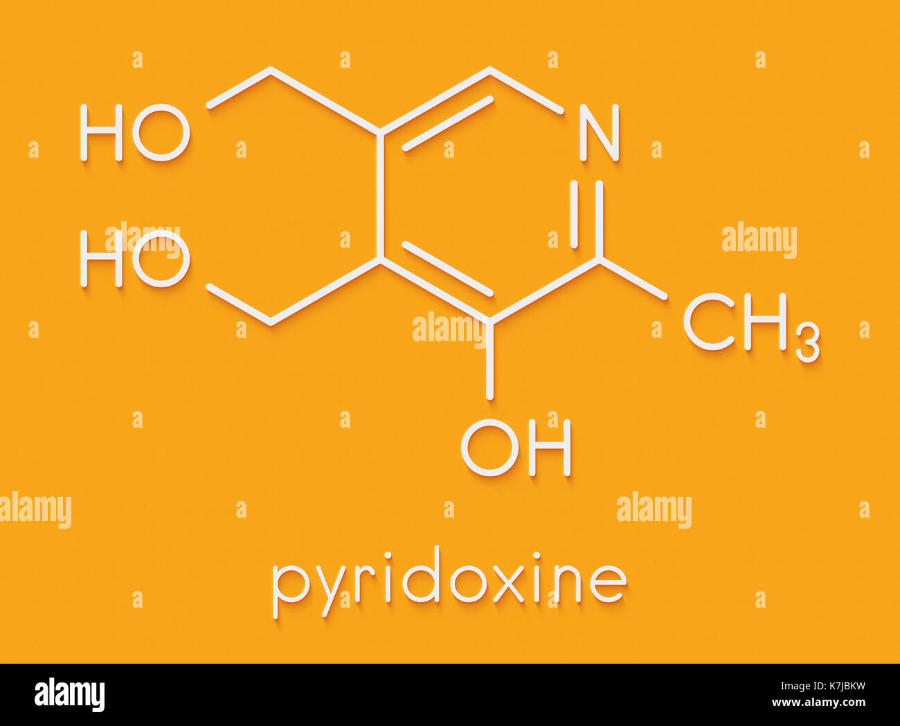Vitamin B6 (pyridoxine) molecule. Skeletal formula Stock Photo Alamy